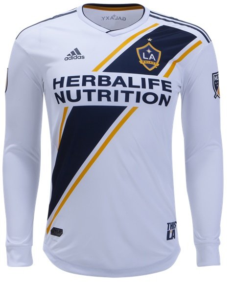 Camisa oficial Adidas Los Angeles Galaxy 2018 I jogador manga comprida